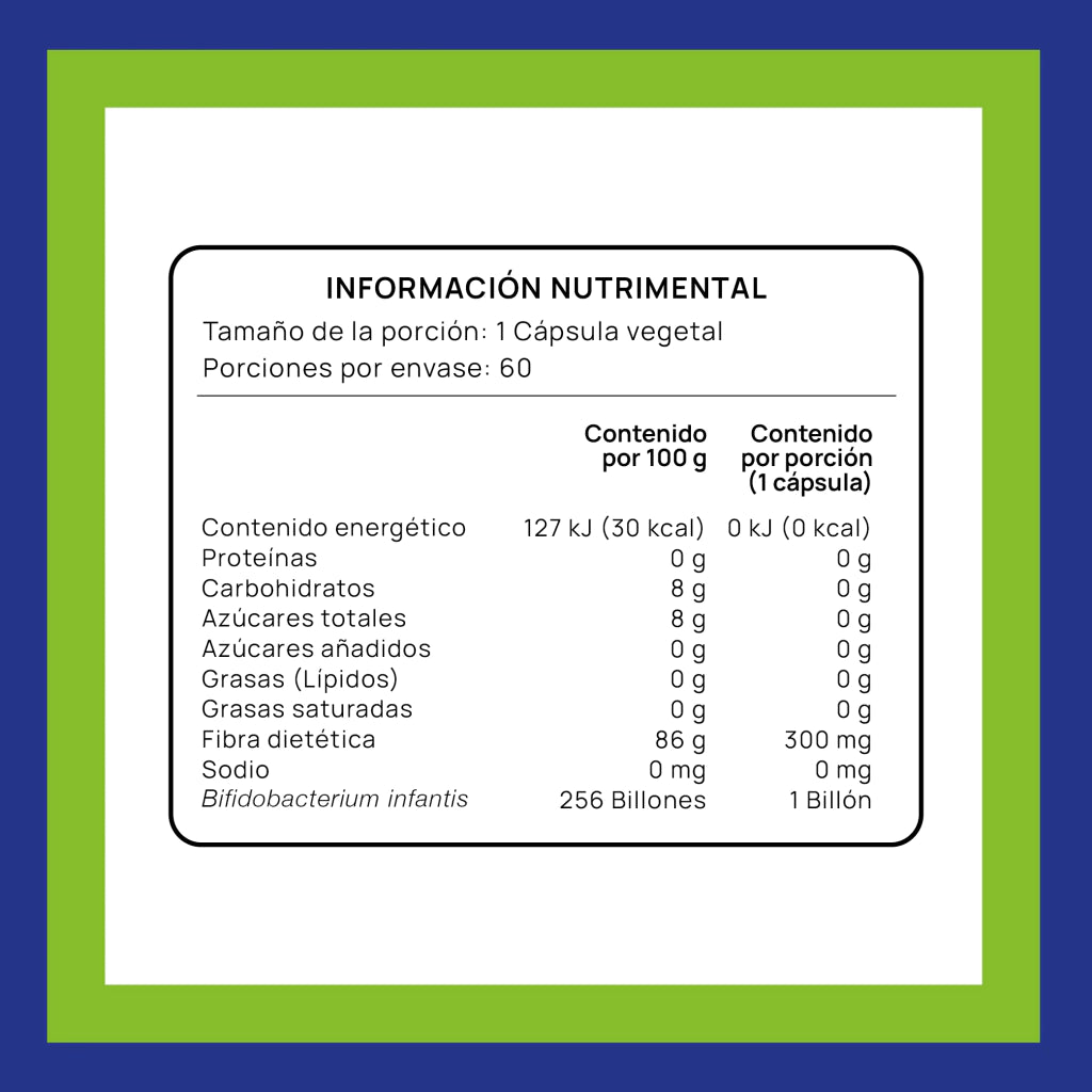 Bifidobacterium infantis 1 billón · 60 cápsulas