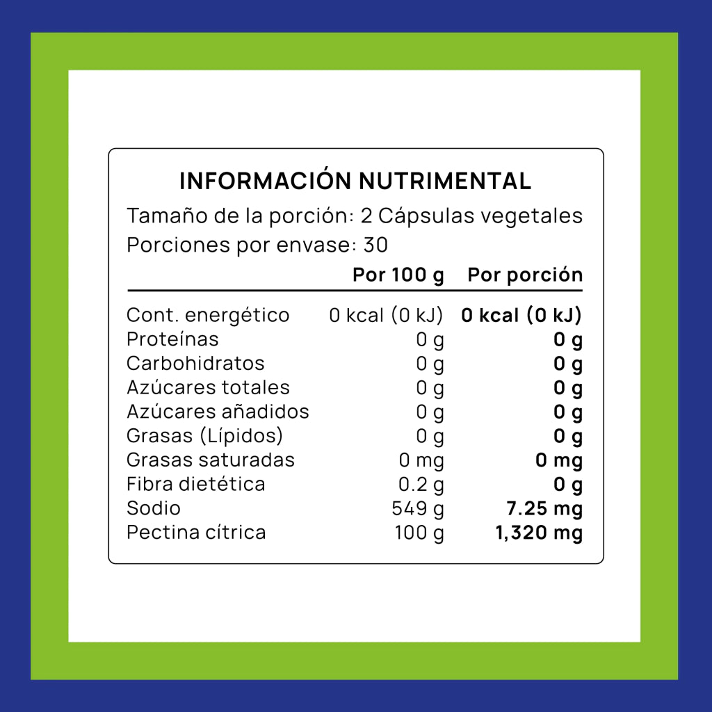 Pectina · 60 cápsulas 660 mg